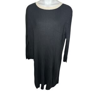 Future Collective Kahlana Barfield Women's 4X Black Knit Black Sweater Dress NWT